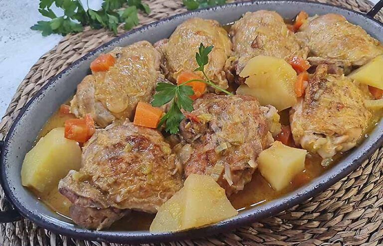 Pollo a la sidra