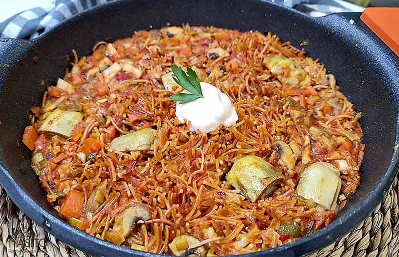 Receta de fideuá de verduras de La cocina de Masito