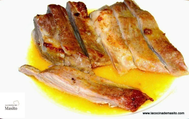 Secreto ibérico con salsa de naranja y mostaza, recetas de La cocina de Masito