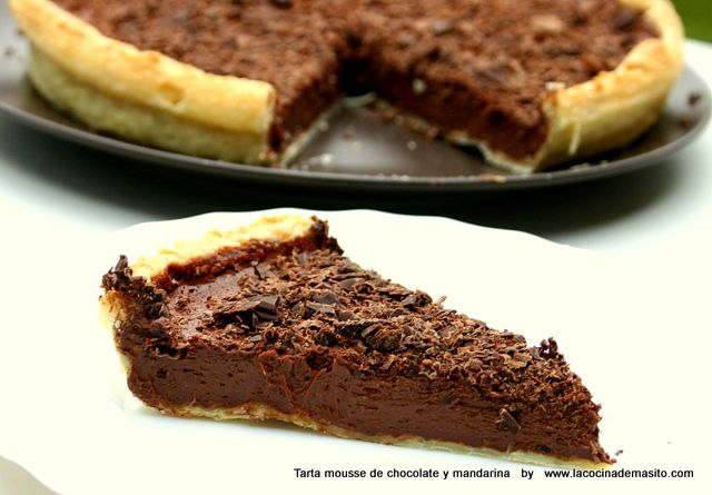 Tarta mousse de chocolate y mandarina, receta de La cocina de Masito