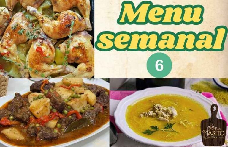 Recetas faciles y ricas del menu semanal
