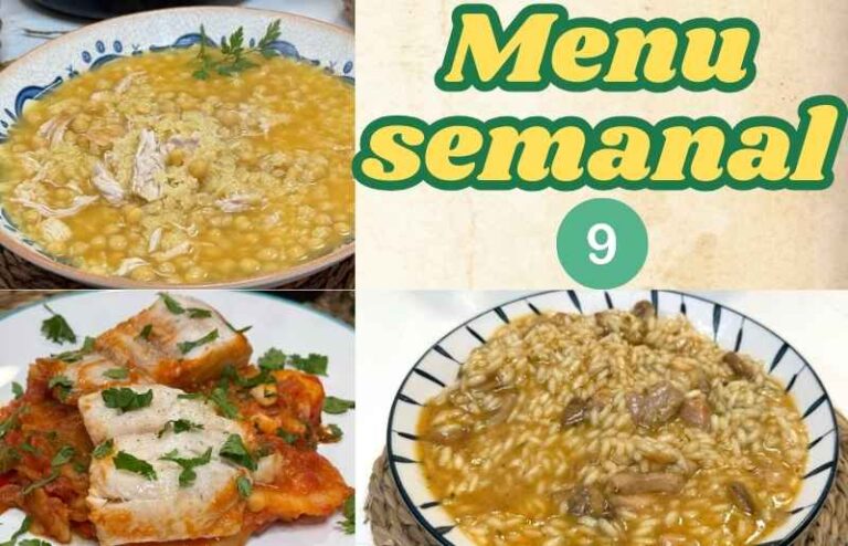 Platos caseros deliciosos y variados para un menú semanal nutritivo y fácil de preparar.
