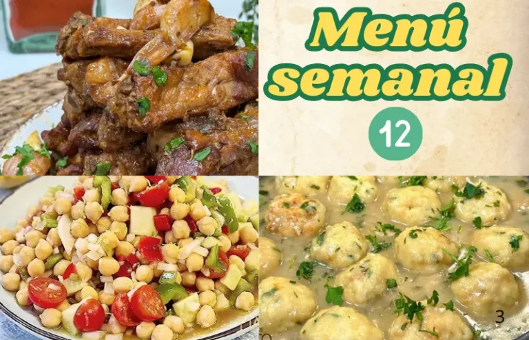 Menú semanal 12, recetas de La cocina de Masito para que prepares la comida de tu semana
