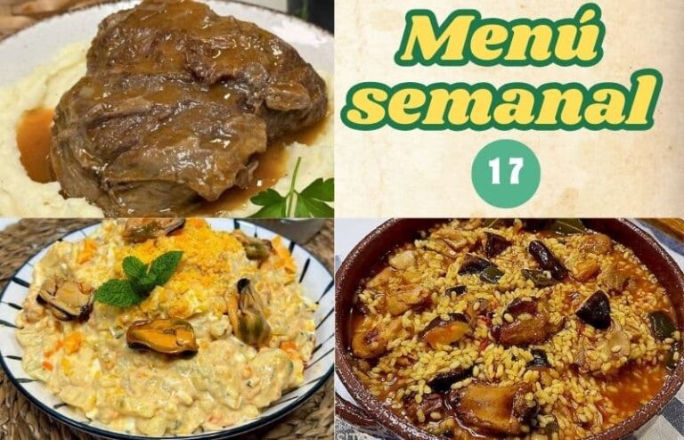 Menu semanal 17, un plato para cada día