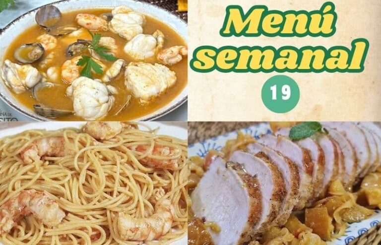 Menú semanal 19, recetas variadas
