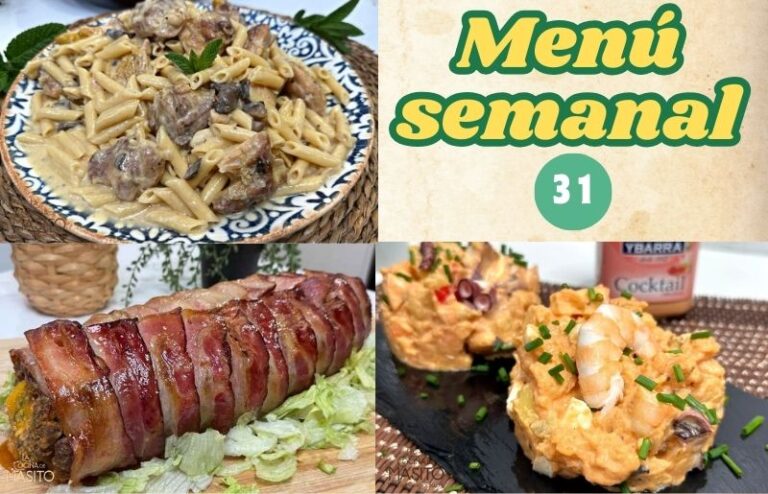 Menú semanal 31 de La cocina de Masito