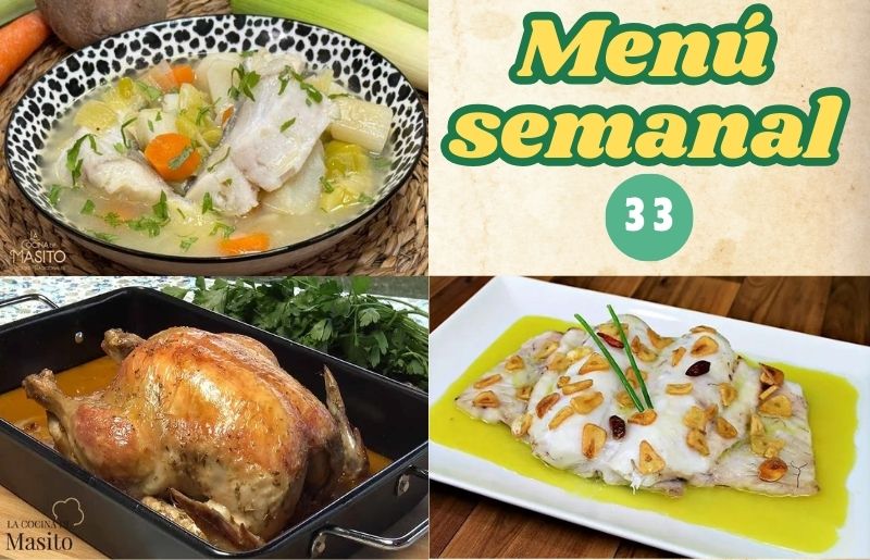 Menú semanal con recetas económicas y fáciles de hacer