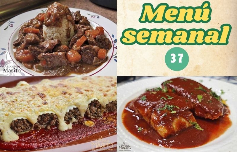 Menú semanal 37 con recetas variadas de La cocina de Masito