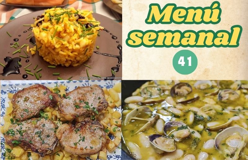 Menú semanal 41 con recetas variadas