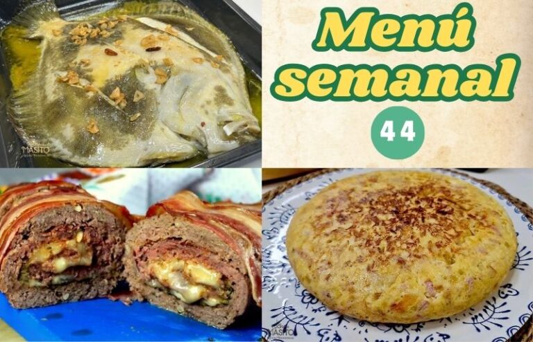 Menú semanal 44 con recetas variadas y económicas