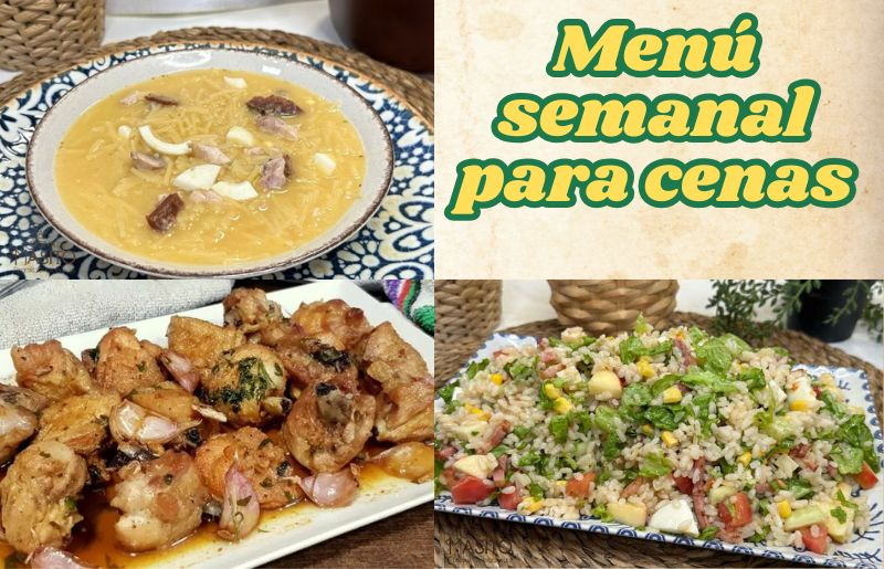 Menú semanal para cenas