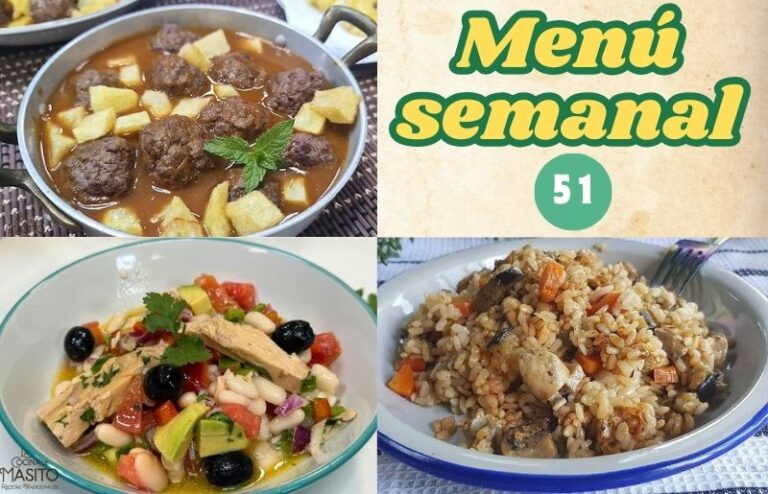 Menú semanal 51, recetas variadas de La cocina de Masito