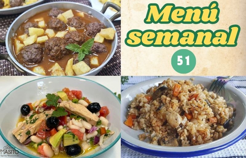 Menú semanal 51, recetas variadas de La cocina de Masito