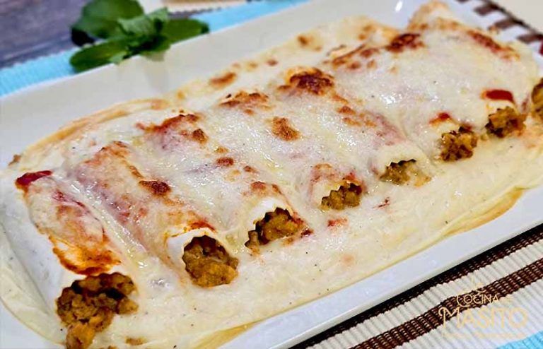 Receta de canelones de pollo