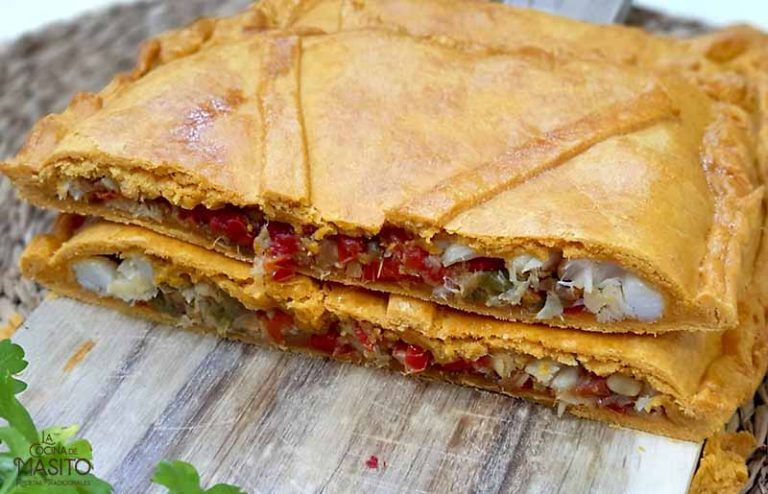 Empanada gallega de bacalao con masa casera y vídeo del paso a paso La cocina de Masito