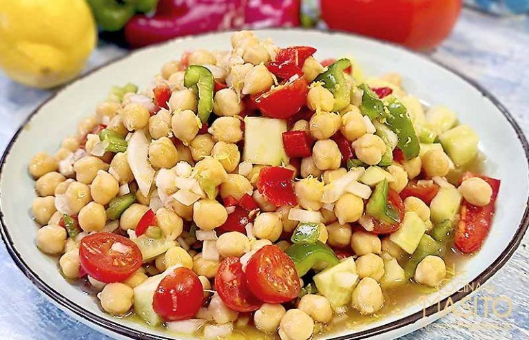 Ensalada de garbanzos con vinagreta