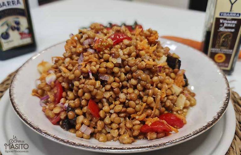 Receta ensalada de lentejas
