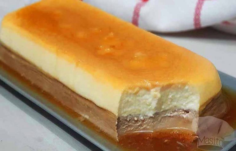 Flan de dos chocolates