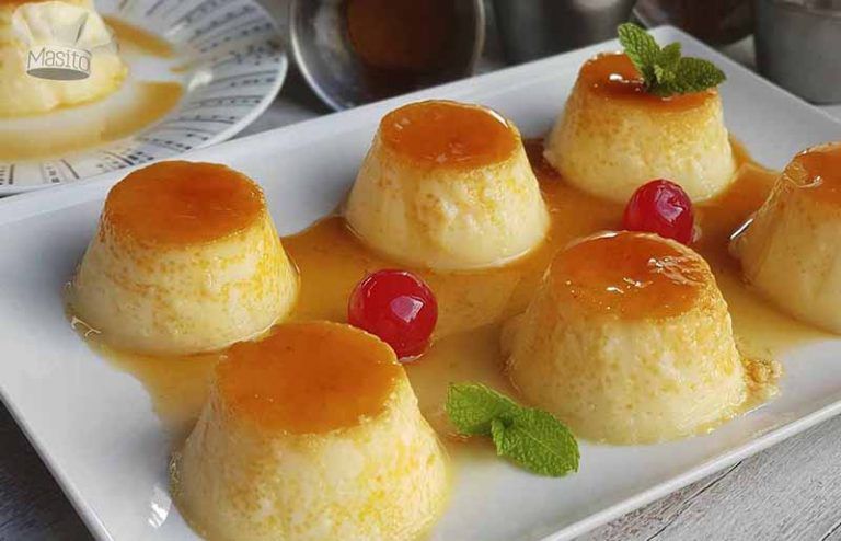 Flan de huevo casero en vasitos