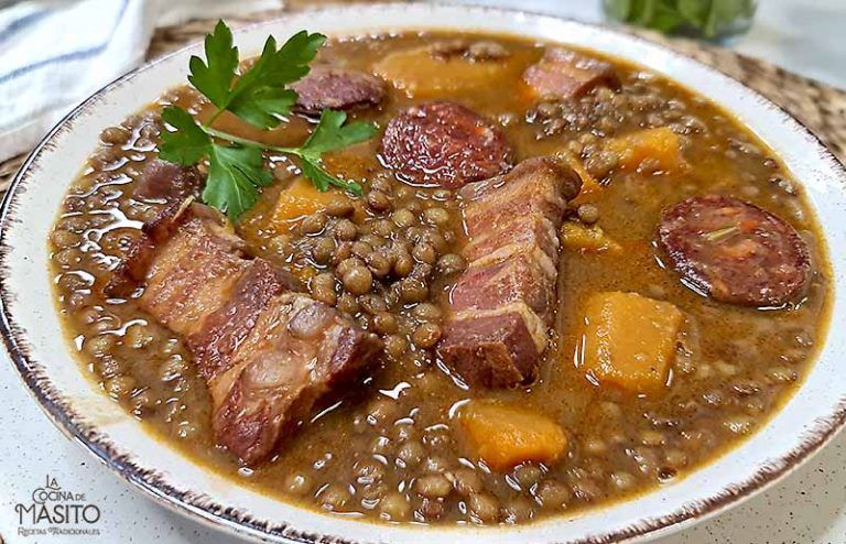 Lentejas con chorizo y verduras