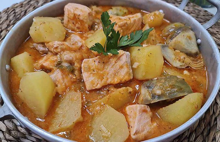 Receta de marmitako de salmón paso a paso