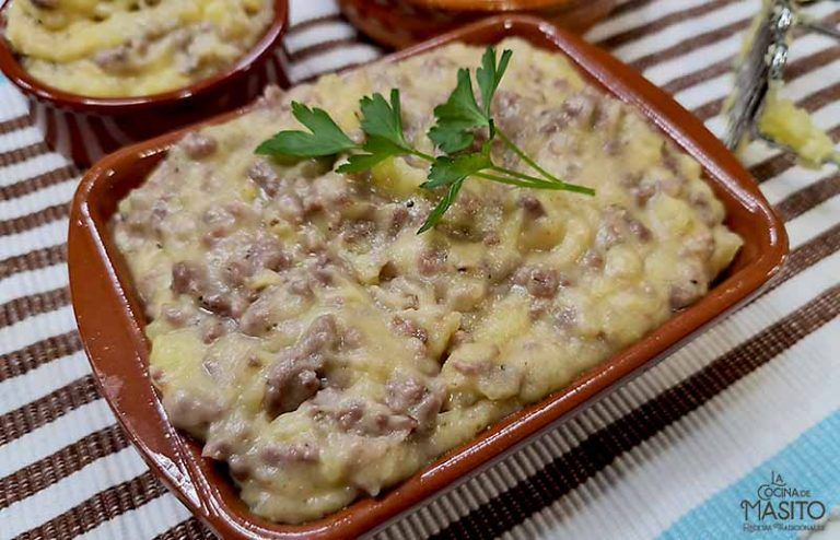 Mousse de patata y carne picada de La cocina de Masito