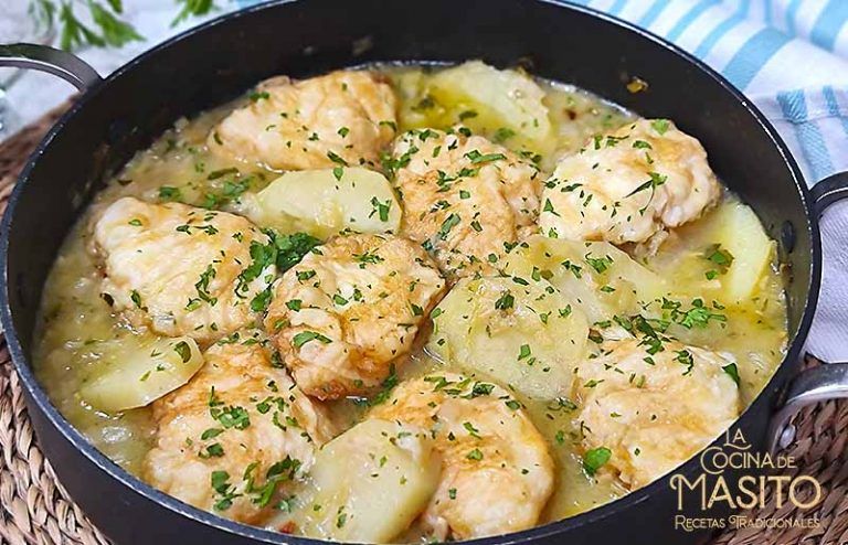 Rape en salsa verde con patatas