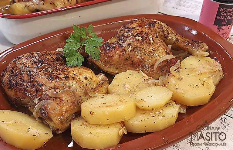 Muslos de pollo al horno