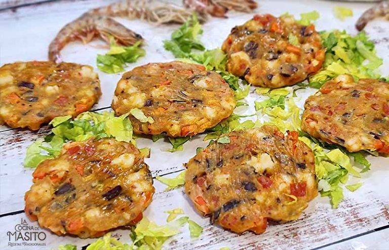 Receta de tortitas de langostinos