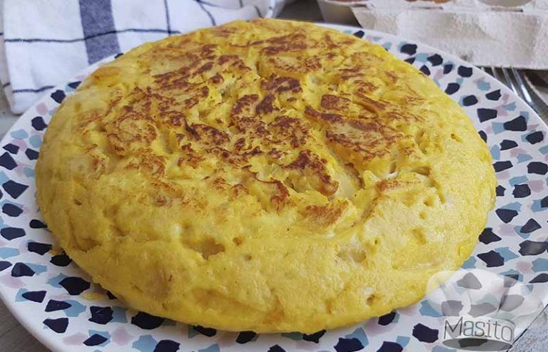 receta de tortilla de patata preparada en el microondas