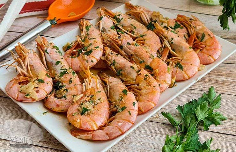 langostinos en salsa
