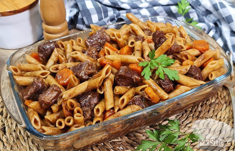 Guiso de ternera con macarrones