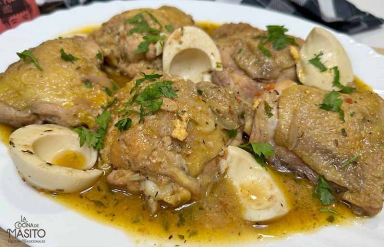 Muslos de pollo en pepitoria