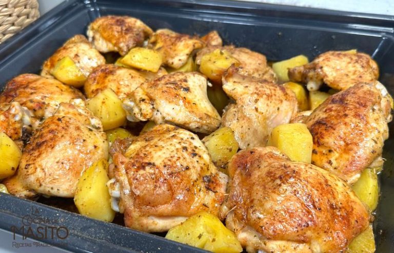 Pollo con patatas al horno