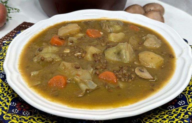 Lentejas con verduras o lentejas viudas