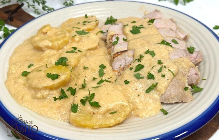 Lomo de cerdo con patatas mayordomo