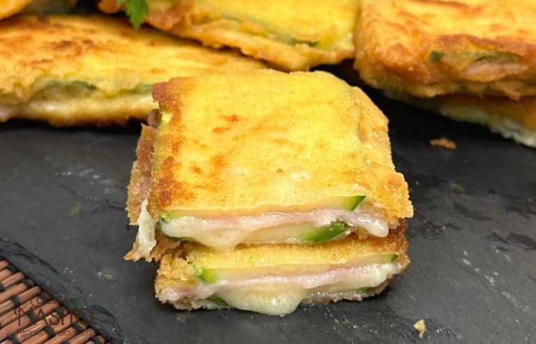 San jacobos de calabacín con jamón y queso