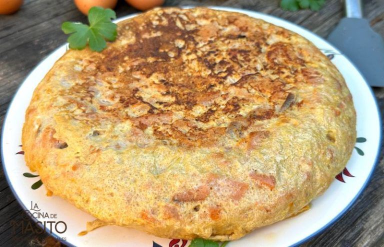 Tortilla de boniato y atún