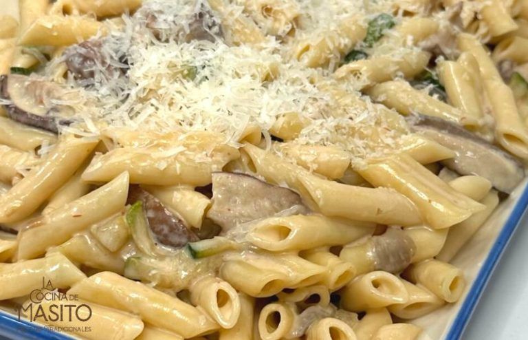 Macarrones en salsa de setas La cocina de Masito