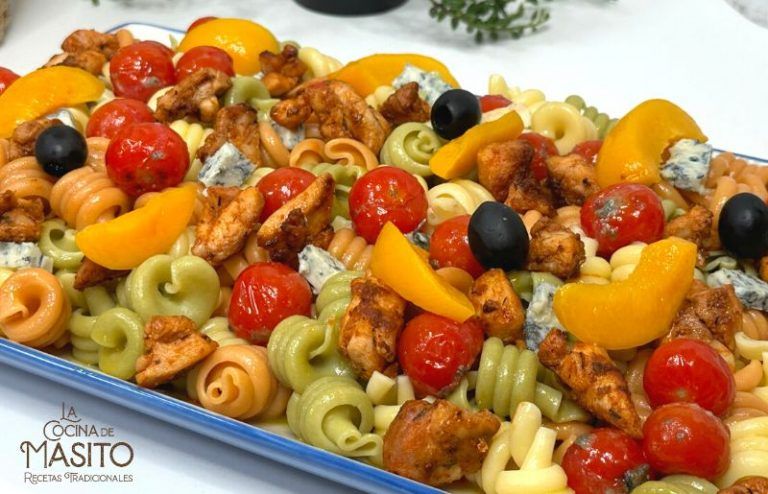 Ensalada de pasta y queso gorgonzola La cocina de Masito