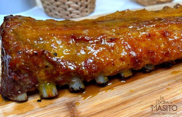 Costillas asadas con salsa de miel y mostaza La cocina de Masito