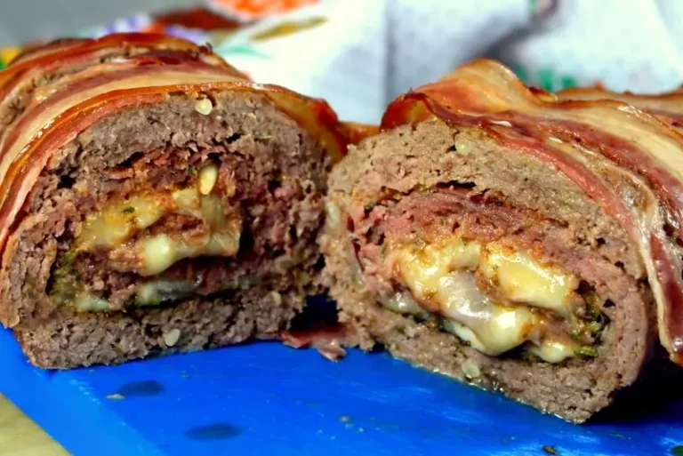 Receta de rollo de carne con jamón y queso