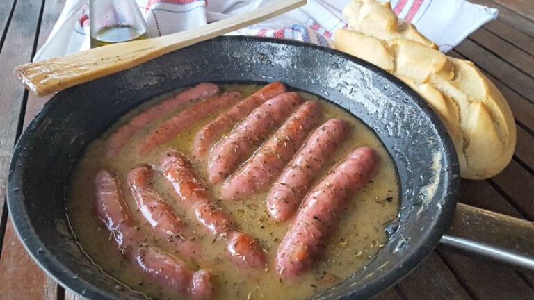 Receta de salchichas frescas con limón y tomillo
