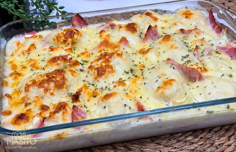 Receta de coliflor gratinada con sal bechamel