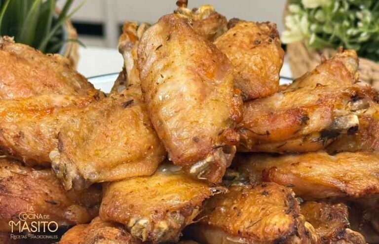 Alitas de pollo adobadas al horno