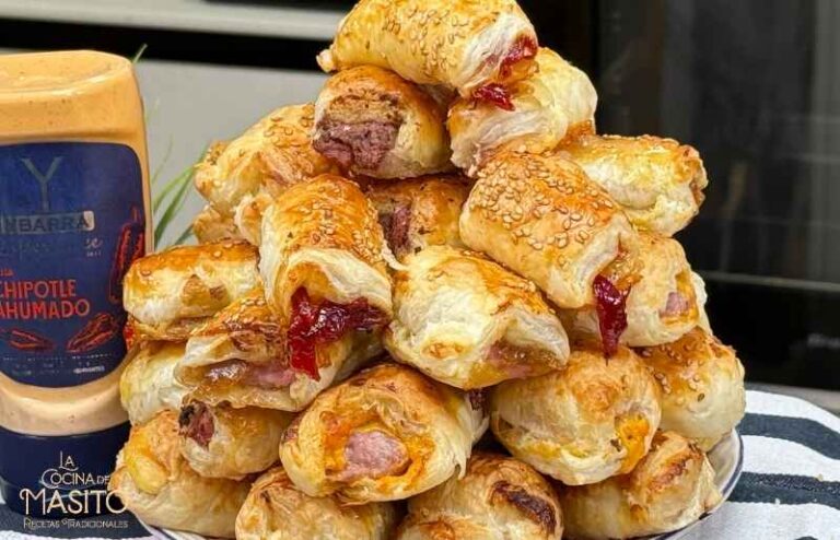 Receta facil de seis rellenos de canapes de hojaldre