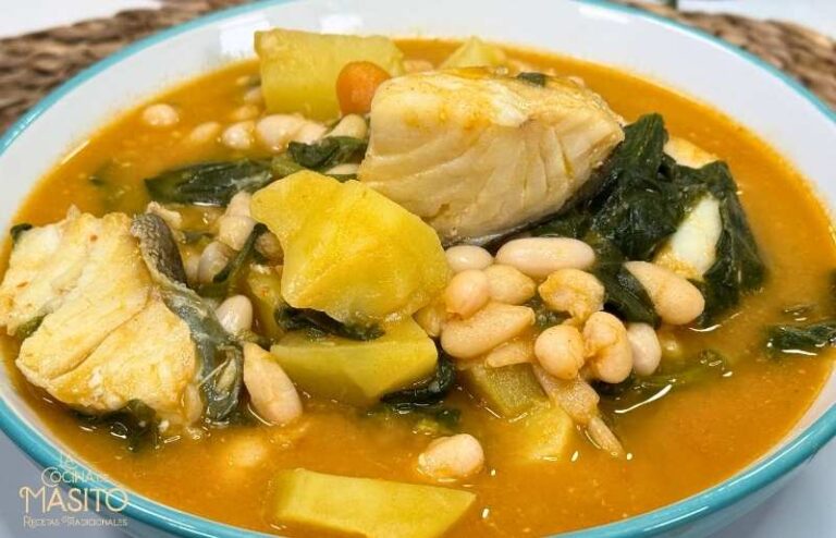 Alubias con espinacas y bacalao