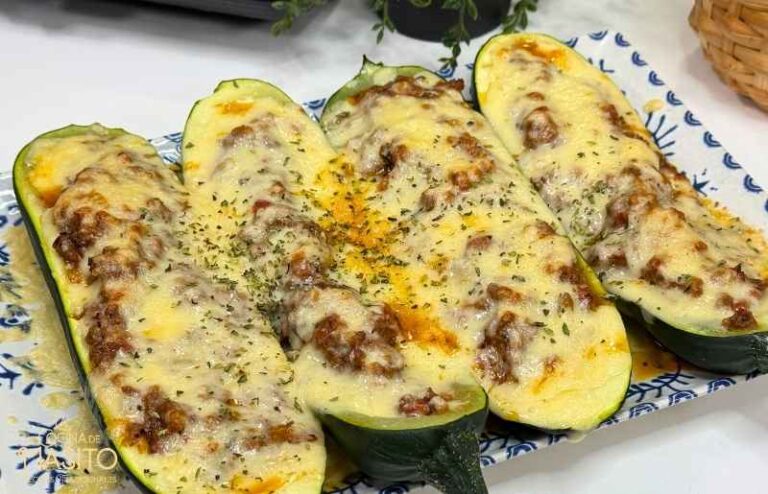 Receta de calabacines rellenos con salsa boloñesa en thermomix tm7