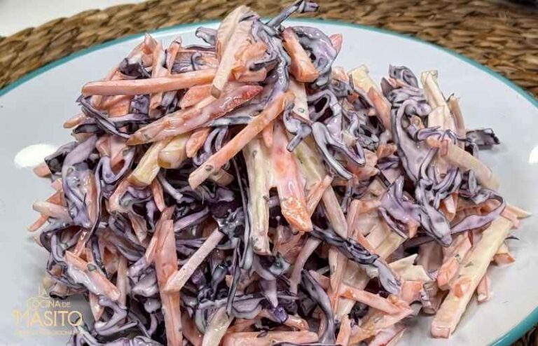 Receta de ensalada de col zanahoria y manzana