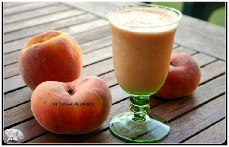 Batido de paraguayo y melocotón, receta de La cocina de Masito
